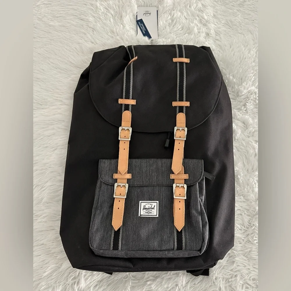 Nwt‎ The Herschel Supply Co Offset Lil Amer Blk/Denim Backpack
